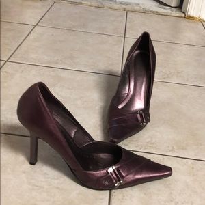 BCBG metallic purple stilettos